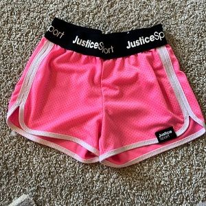 Pink justice shorts size M(10)